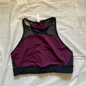 Victoria’s Secret PINK Sports Bra Maroon Racerback Mesh Unlined Medium